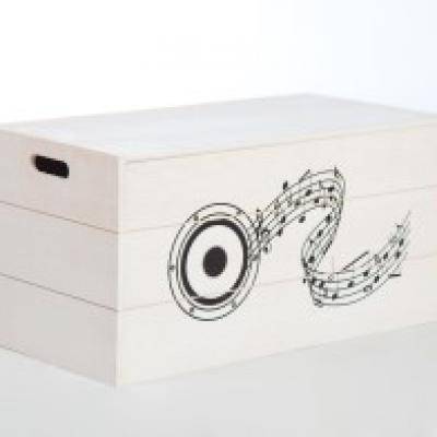 Cajas de baules en madera contenedor productos y decoración